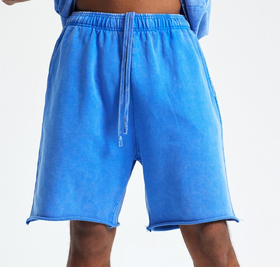 Blue drawstring shorts, blanks catalogue SC_004