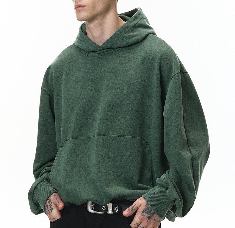 Green heavyweight hoodie, blanks catalogue SC_012
