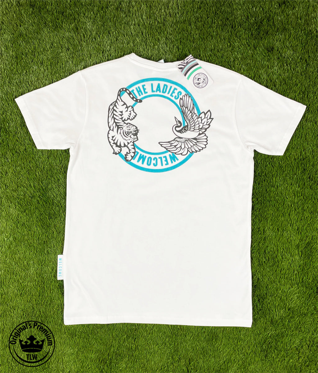 Premium T-shirt Tiger Crane Blue