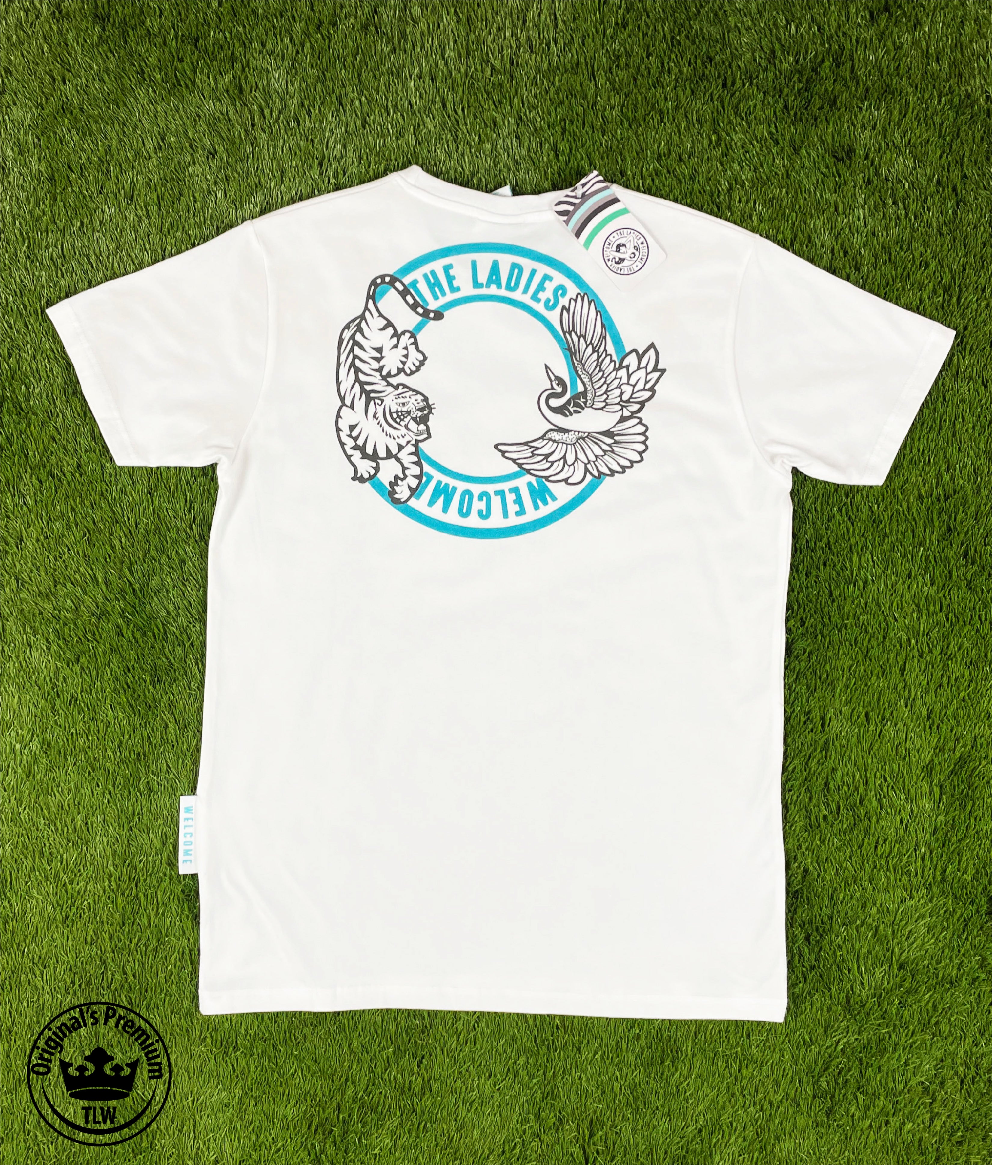 Premium T-shirt Tiger Crane Blue